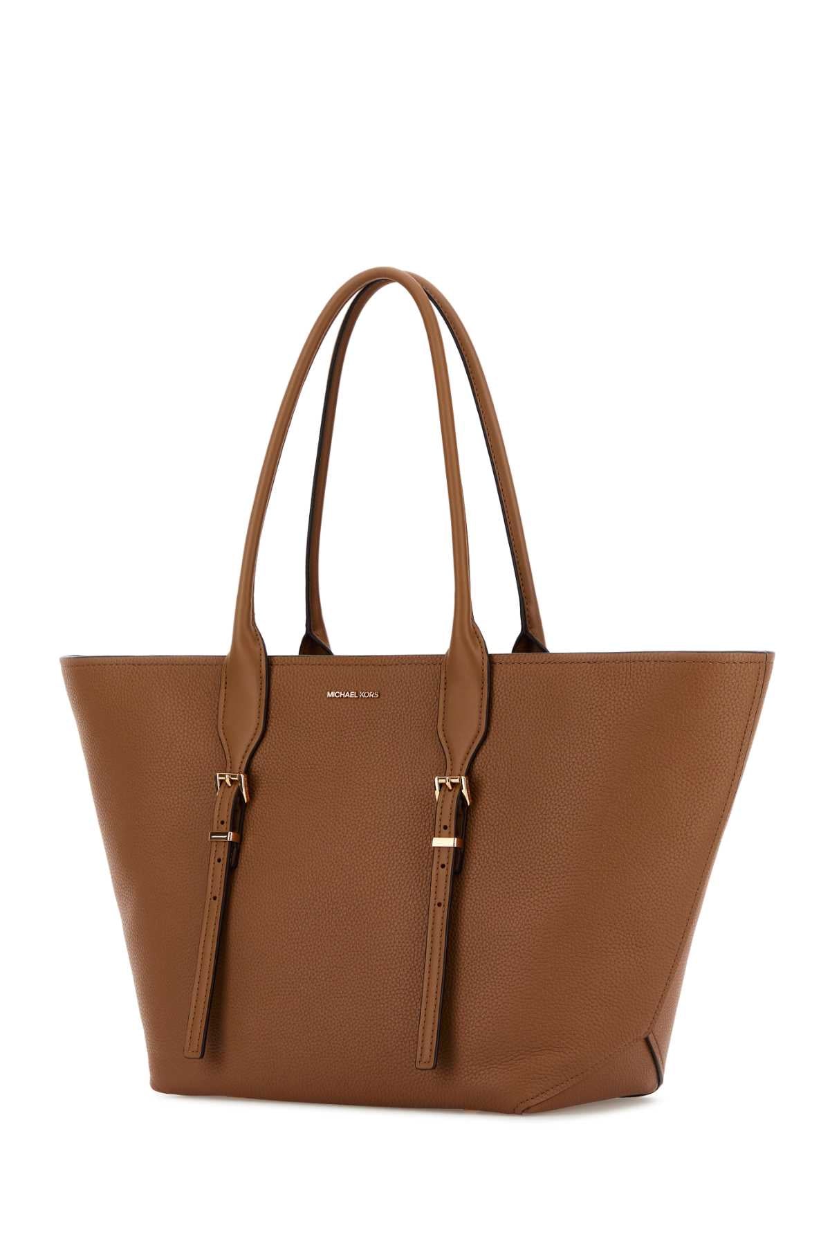 MICHAEL MICHAEL KORS Leather Moore Shopping Handbag - Large Buckle Tote