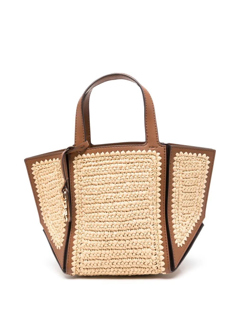 MICHAEL MICHAEL KORS Mini Rafia and Fur Tote Handbag