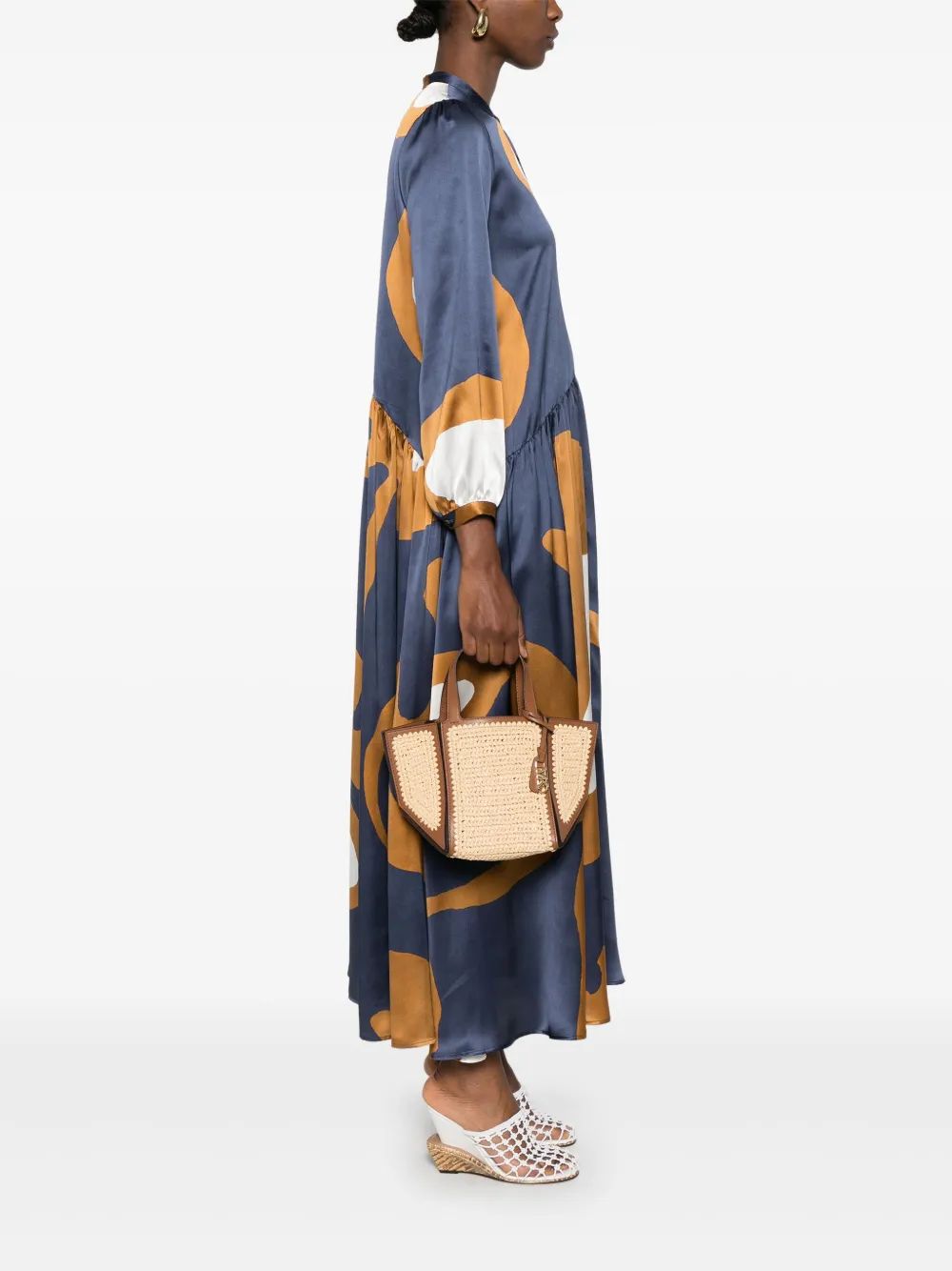 MICHAEL MICHAEL KORS Mini Rafia and Fur Tote Handbag