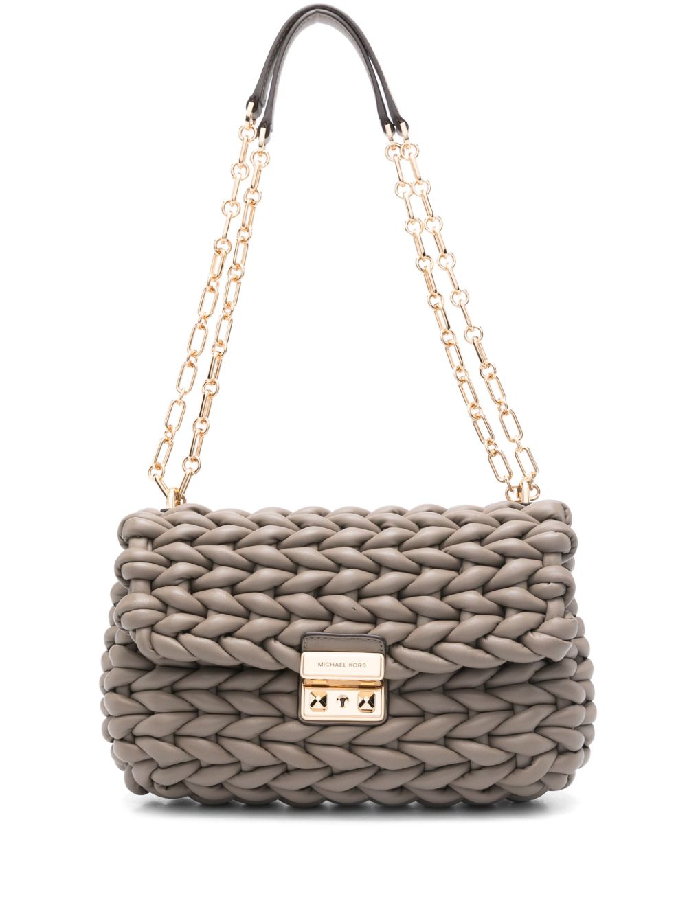 MICHAEL MICHAEL KORS Braided Leather Shoulder Handbag