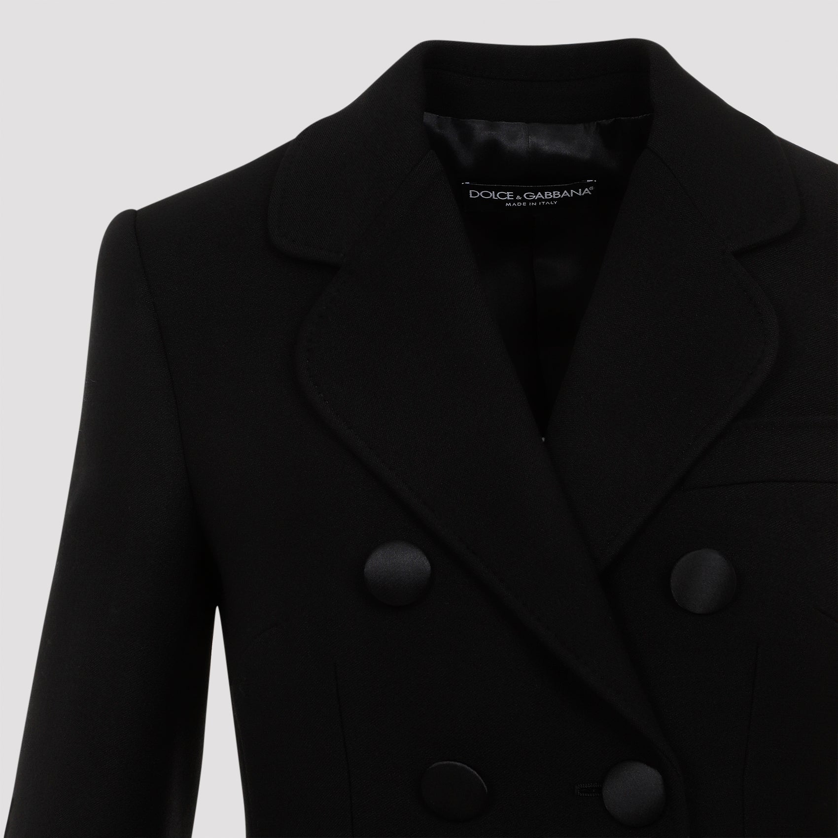 DOLCE & GABBANA Double-Breasted Virgin Wool Jacket for Men