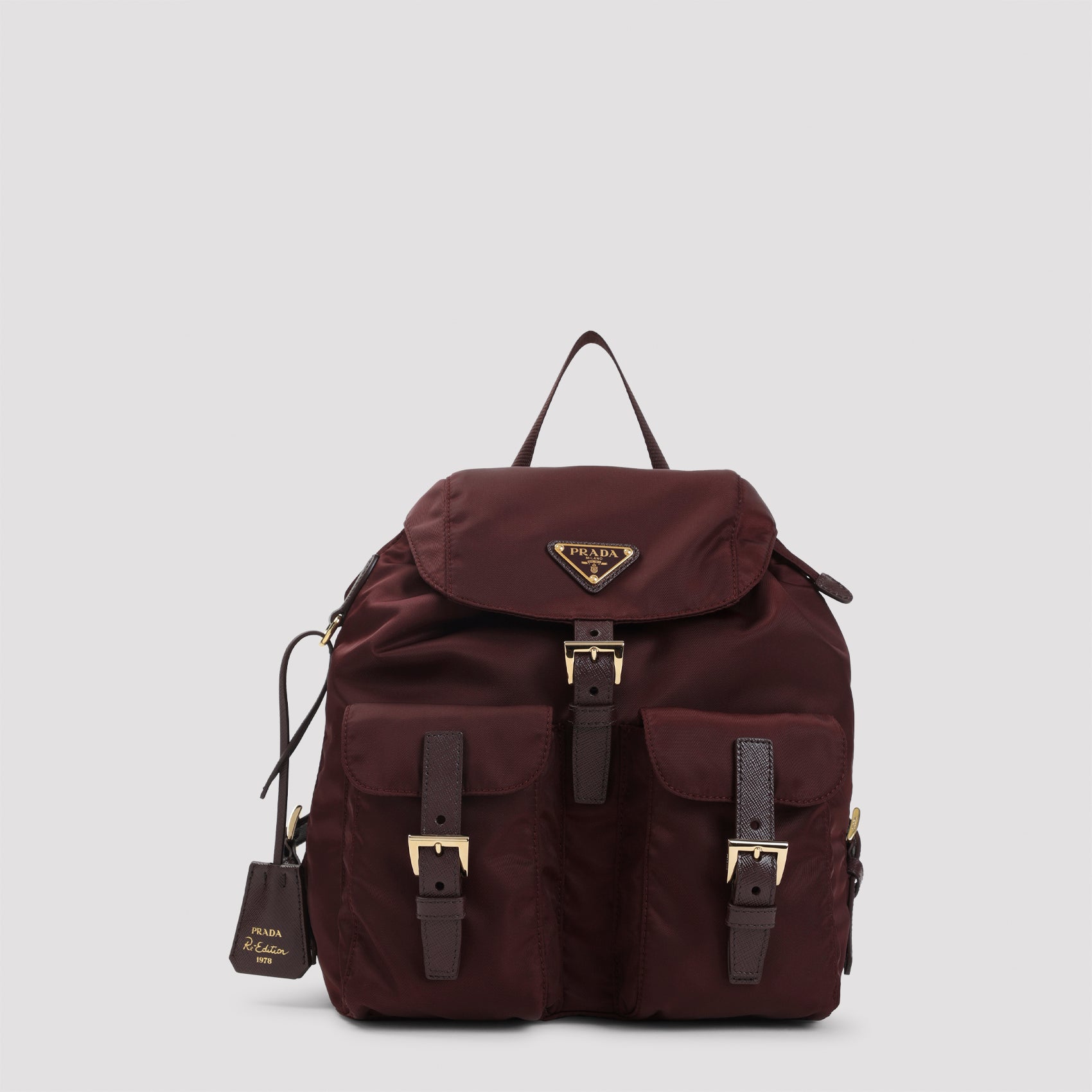 PRADA Recycled Nylon Mini Backpack (W:23cm H:28cm D:12cm)