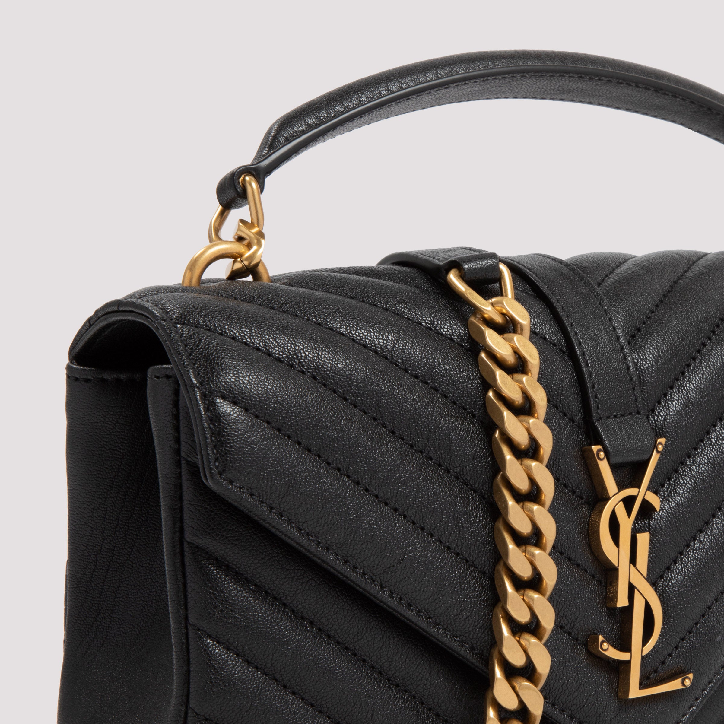 SAINT LAURENT College Handbag Mini in Matelassé Leather - FW25