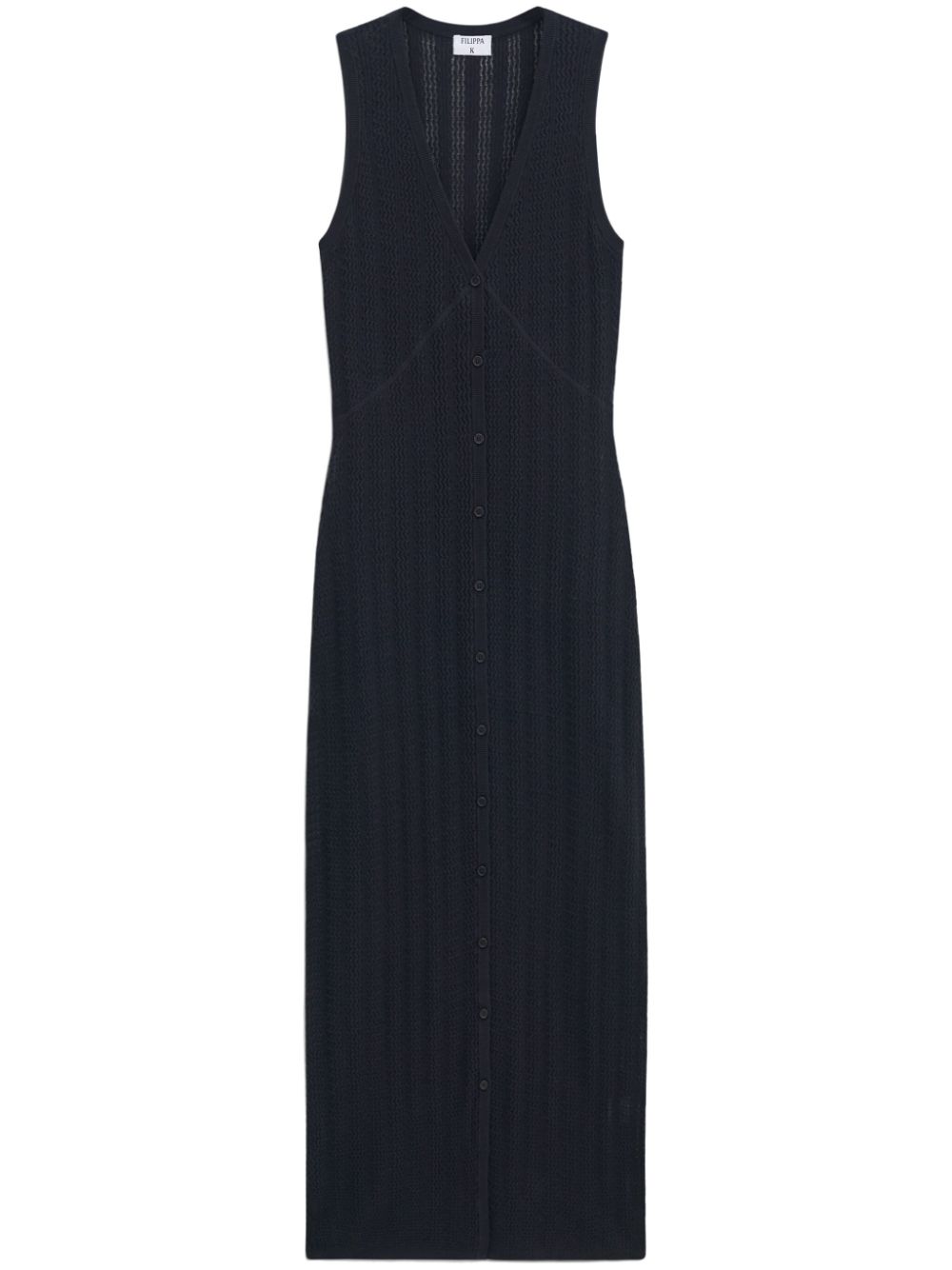 FILIPPA K Organic Cotton Midi Dress with Button Front