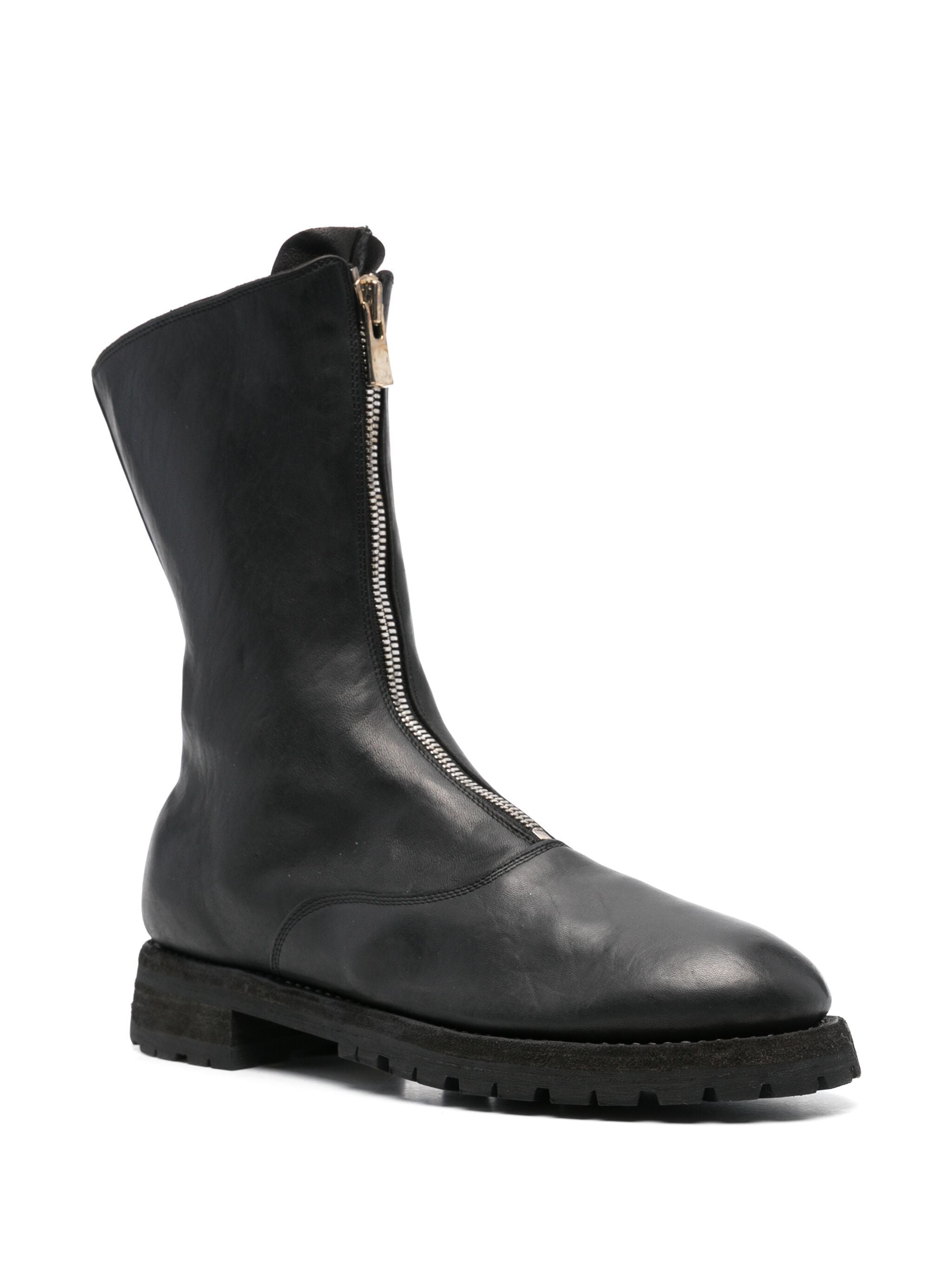 GUIDI Front Zip Army Boots for Men