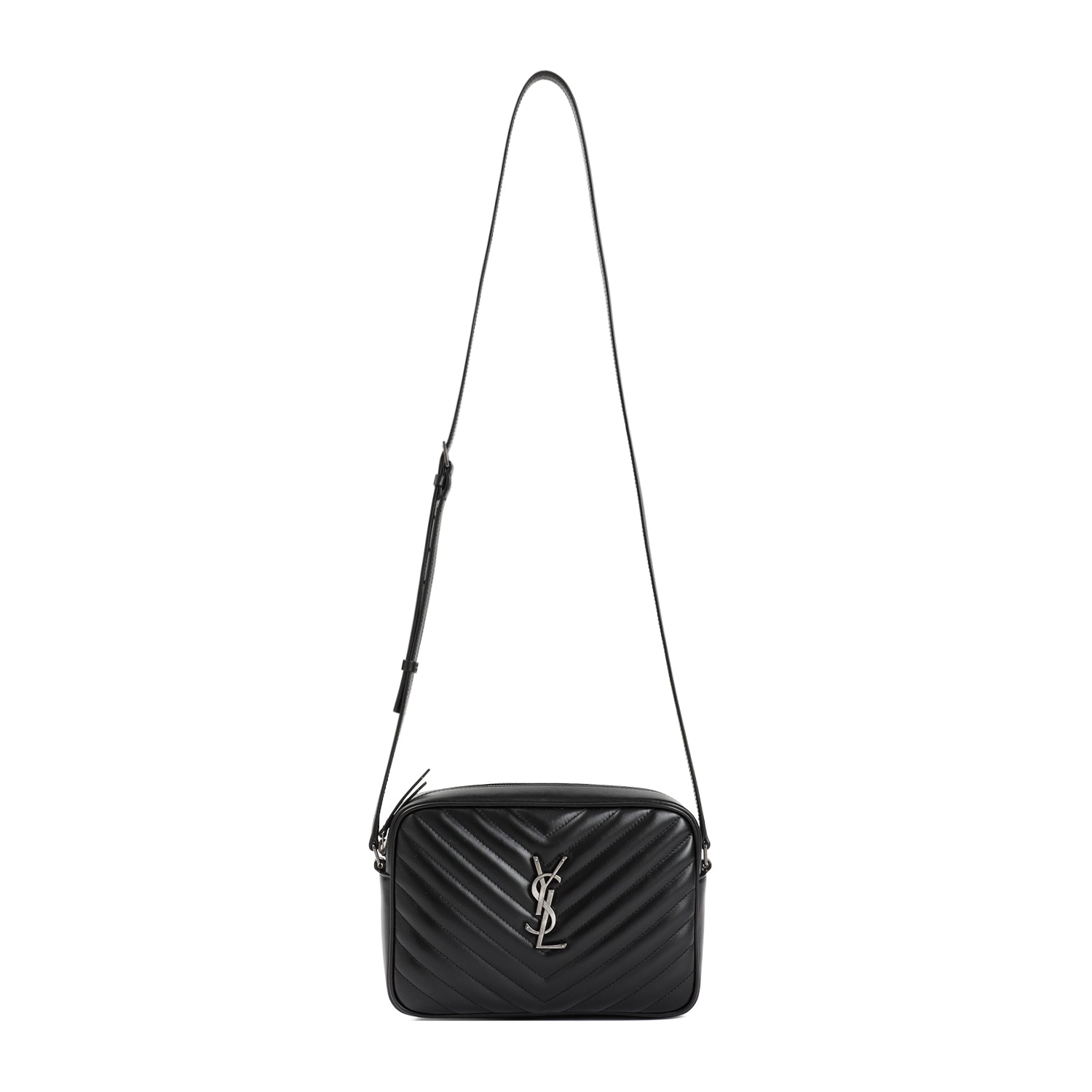 SAINT LAURENT Matelassé Leather Mini Shoulder Handbag - 22.5cm