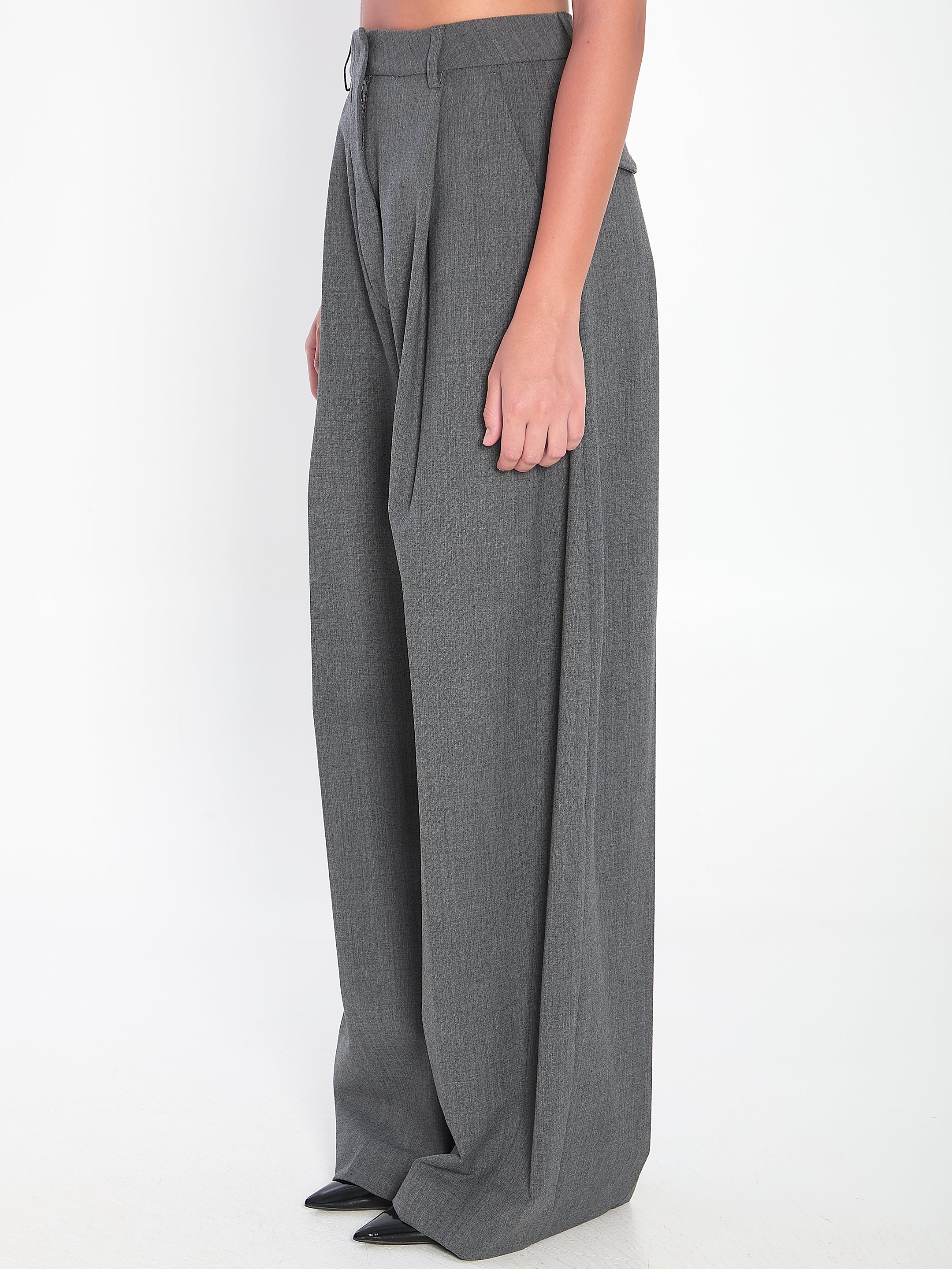 THE LATEST Wide-Leg Trousers with Hidden Closure - Women's Size 40