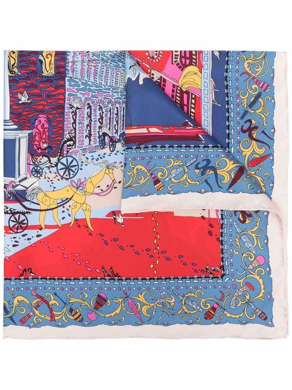 Ferragamo Palazzo Print Silk Scarf - Women's Accessory