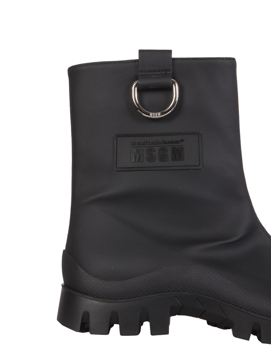 MSGM Women's Rain Boots with Vibram Rubber Sole - 3 CM