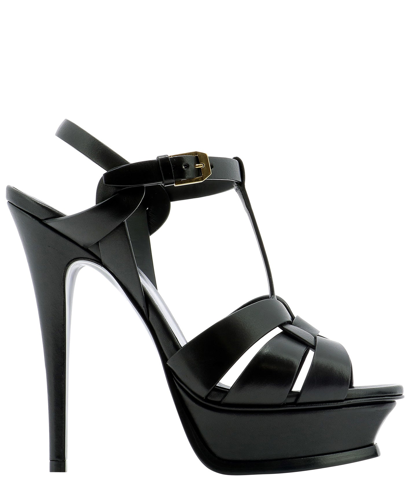 SAINT LAURENT High-Top Leather Sandals for Women
