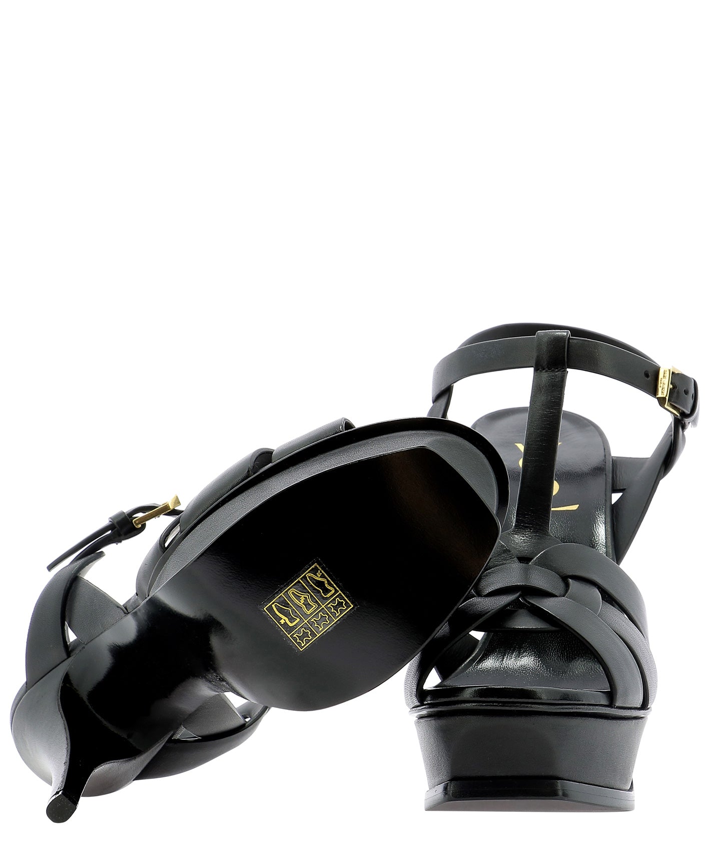 SAINT LAURENT High-Top Leather Sandals for Women