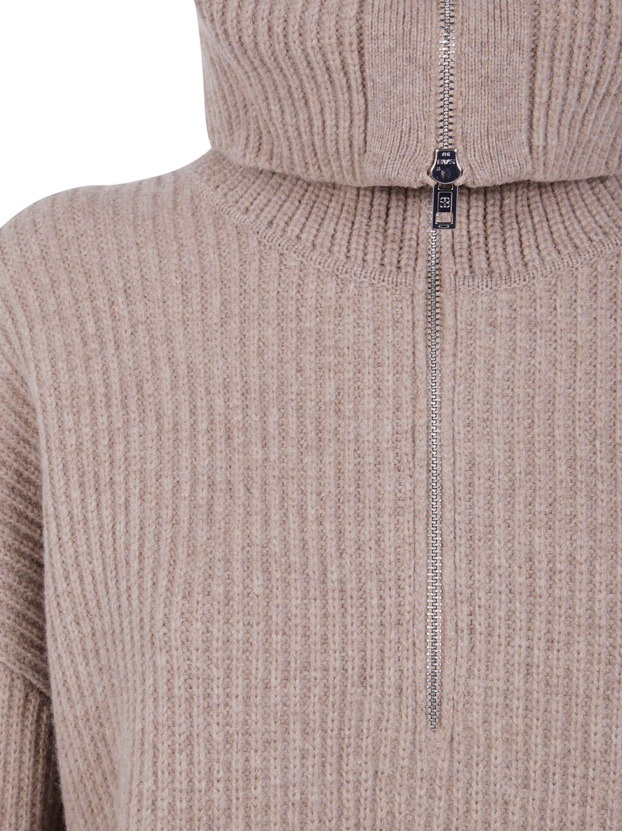 FILIPPA K Ribbed Wool Half Zip Sweater for Women