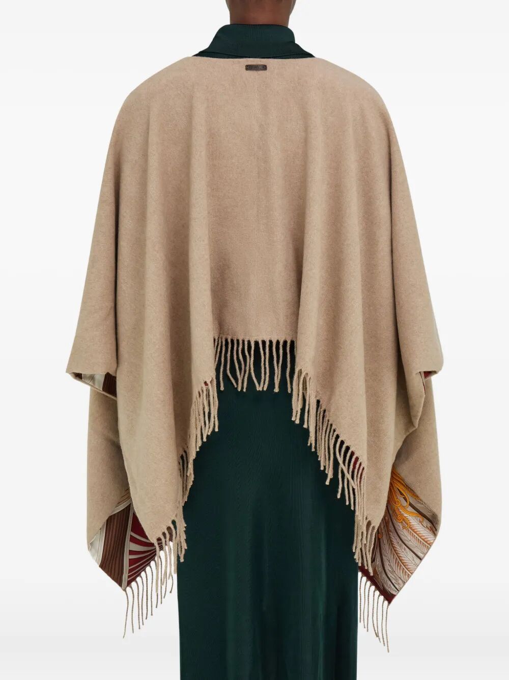 Ferragamo Reversible Cashmere and Silk Cape