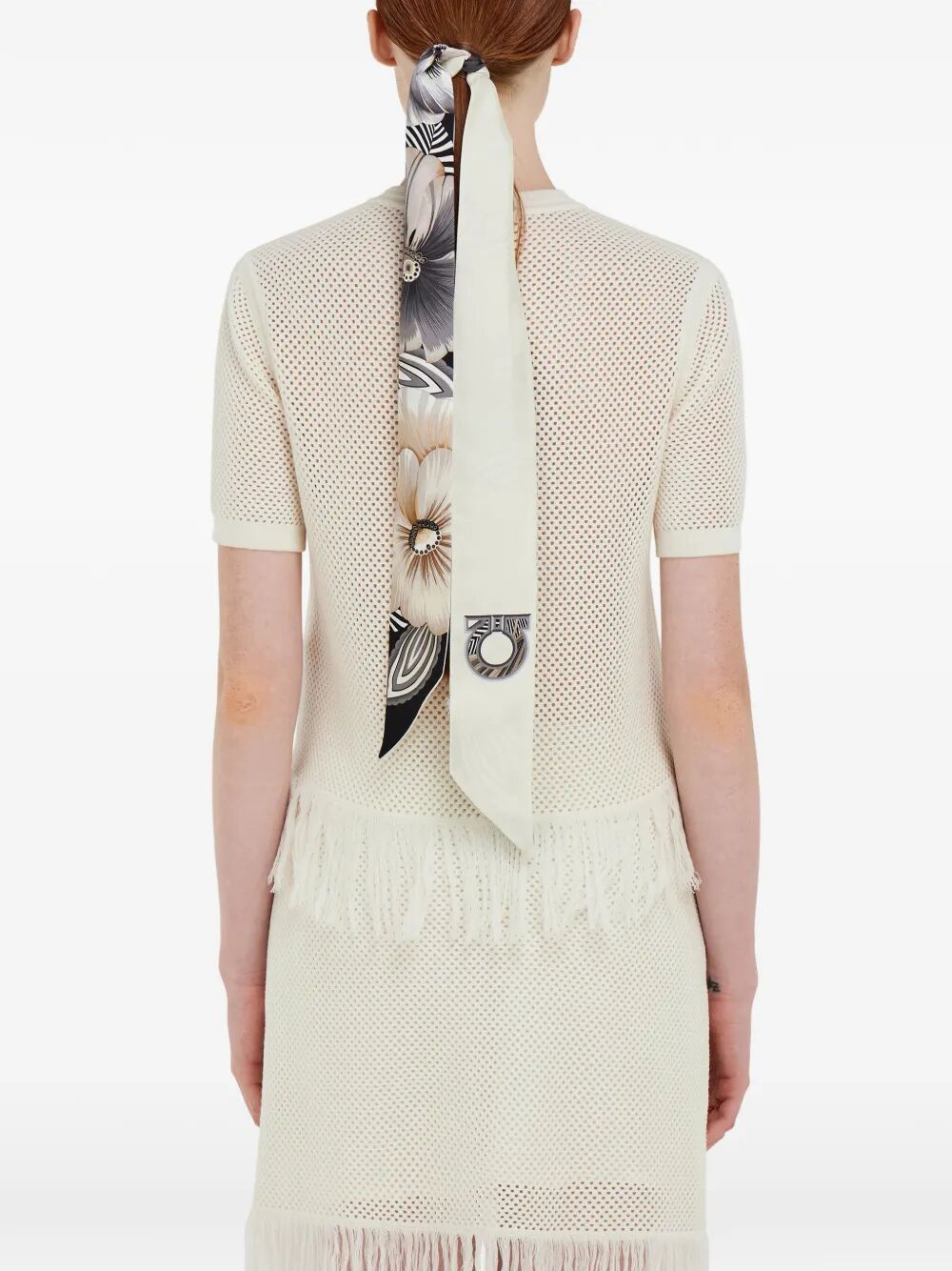 Ferragamo Mini Silk Bandeau Scarf