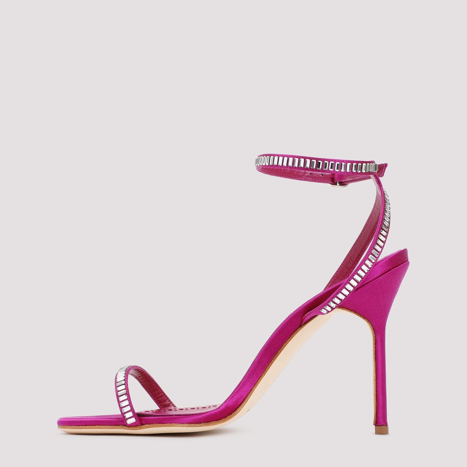 MANOLO BLAHNIK Crinastra 105 Satin Sandal