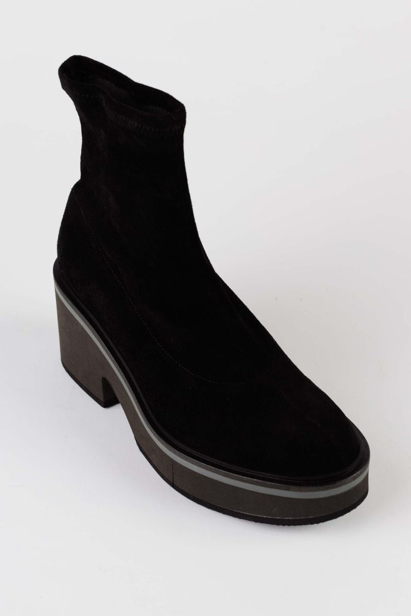 CLERGERIE Elegant Round Toe Velvet Boots for Women
