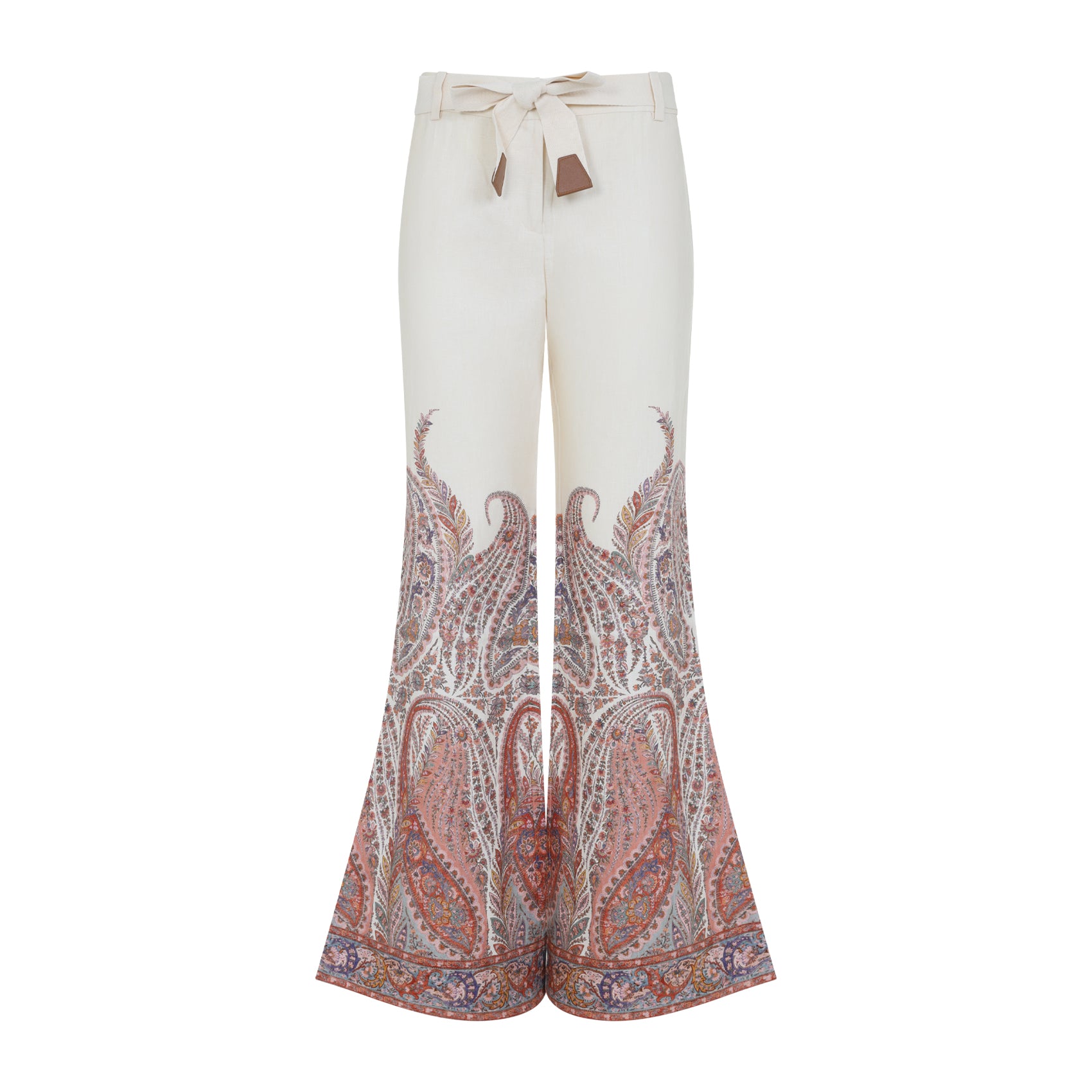 ZIMMERMANN Effortless Multi-Colored Linen Pants for Women