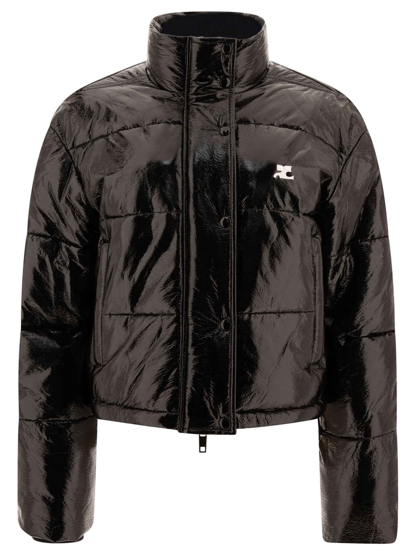 COURREGÈS Vinyl Puffer Jacket - Regular Fit, Long Sleeves