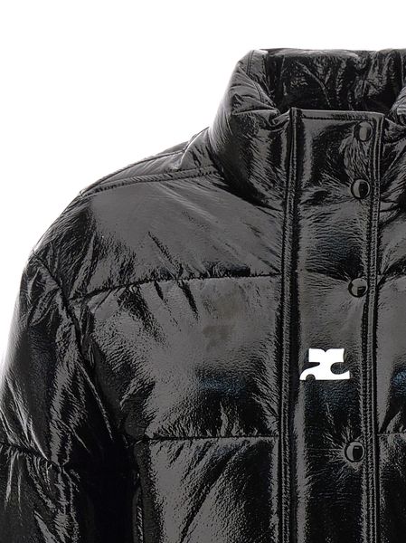 COURREGÈS Vinyl Puffer Jacket - Regular Fit, Long Sleeves