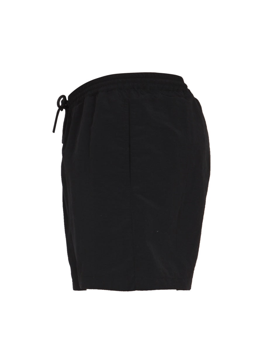 MSGM Men's Logo Print Bermuda Shorts with Elastic Waist