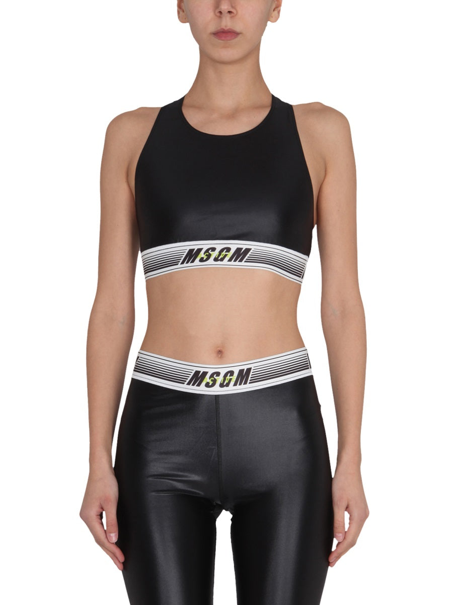 MSGM Round Neck Activewear Top for Women