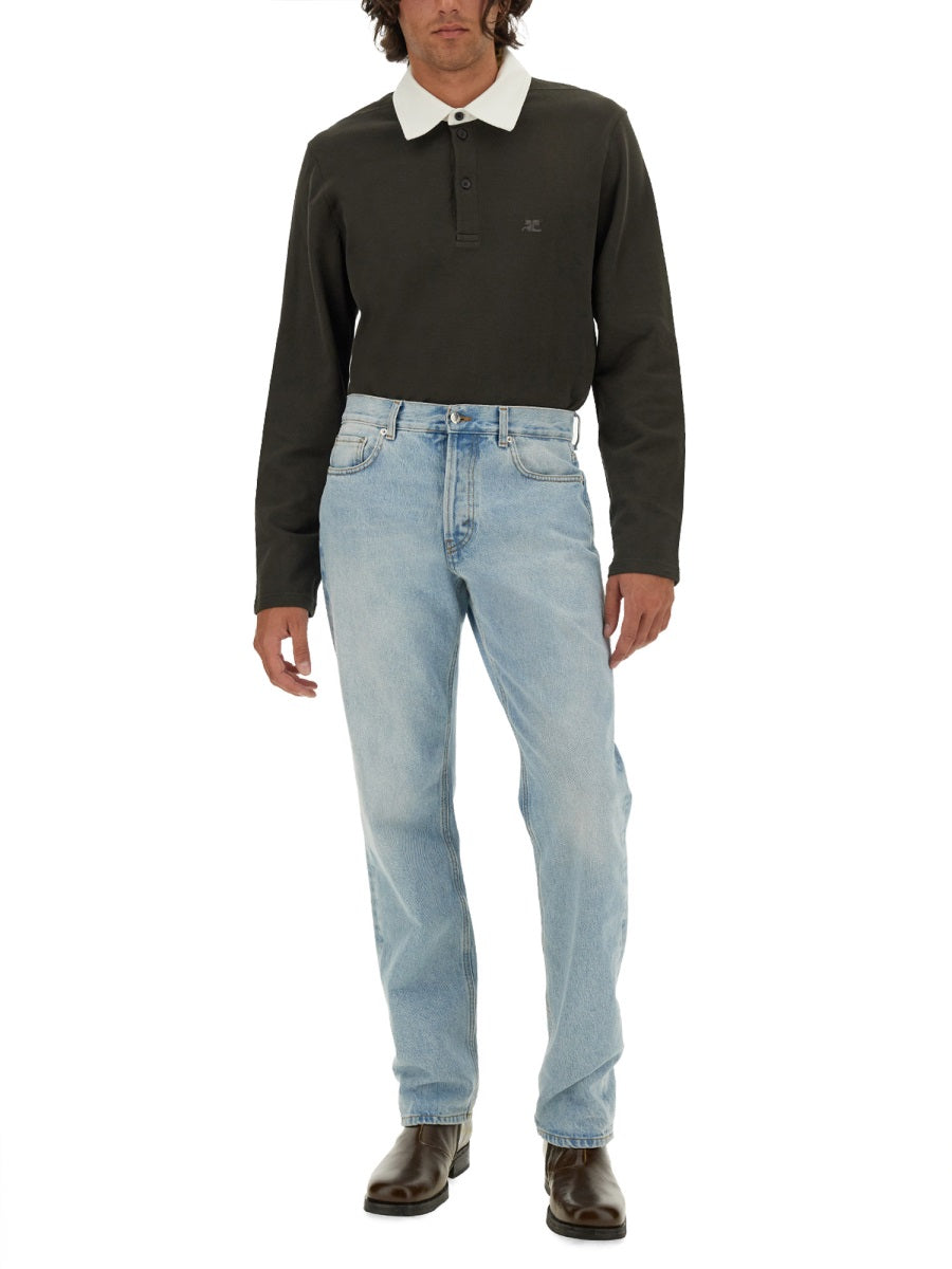 COURREGÈS Cotton Polo - Size L