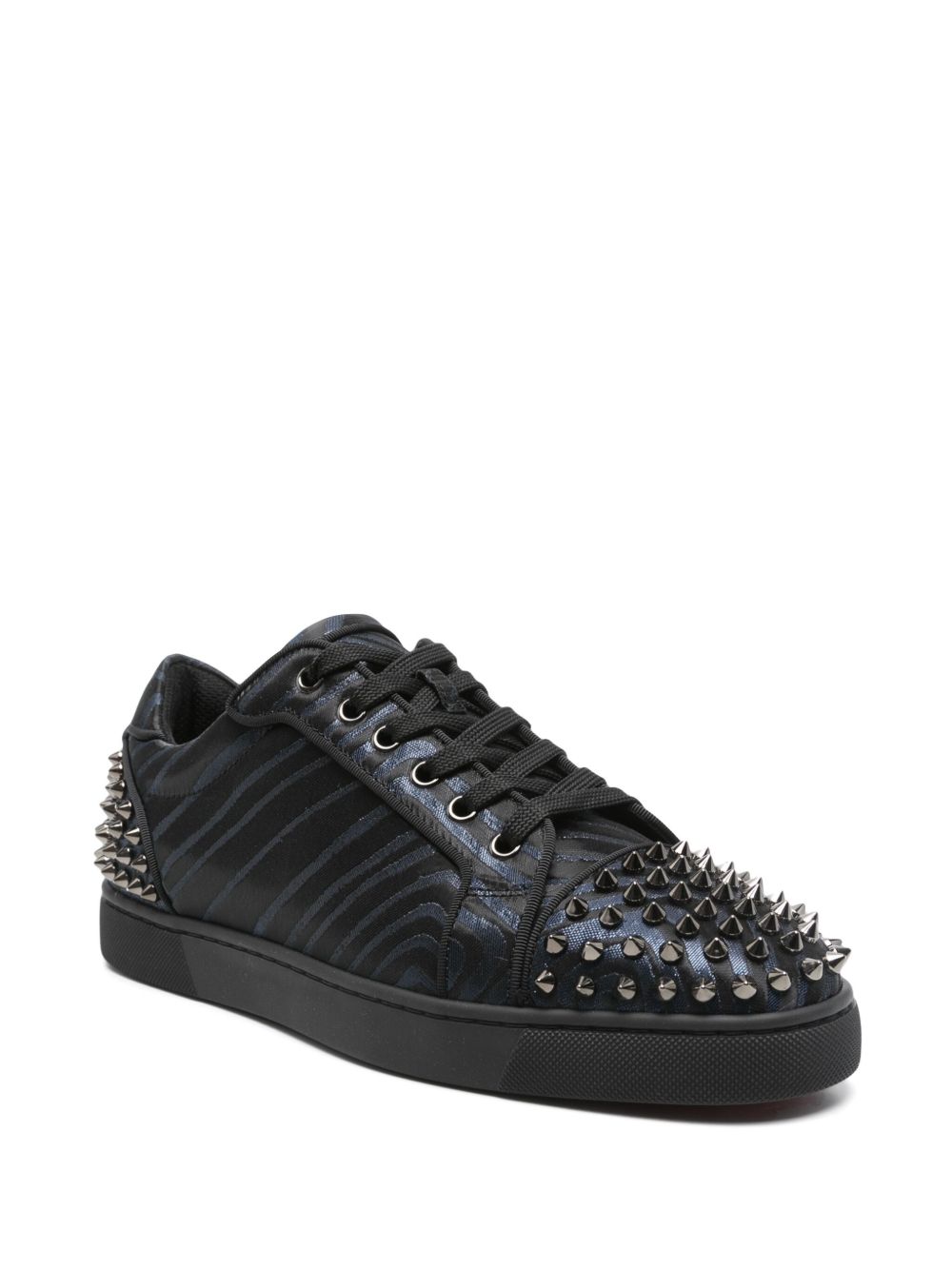 CHRISTIAN LOUBOUTIN Men's Low-Top Spiked Leather Sneakers