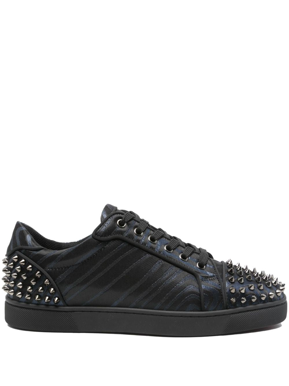 CHRISTIAN LOUBOUTIN Men's Low-Top Spiked Leather Sneakers