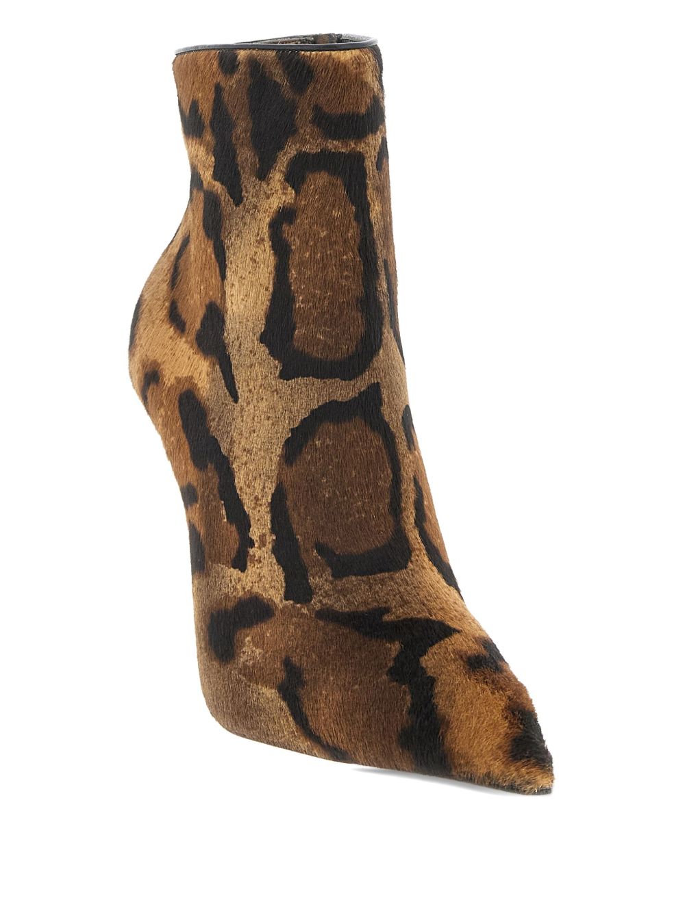 CHRISTIAN LOUBOUTIN Miss Z Leather Boots - Pointed Toe Side Zip Stiletto Heel