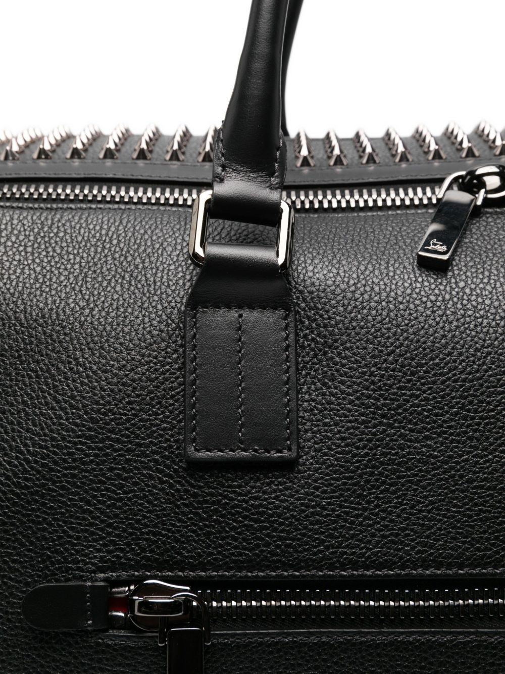 CHRISTIAN LOUBOUTIN Funky Weekender Leather Tote Handbag