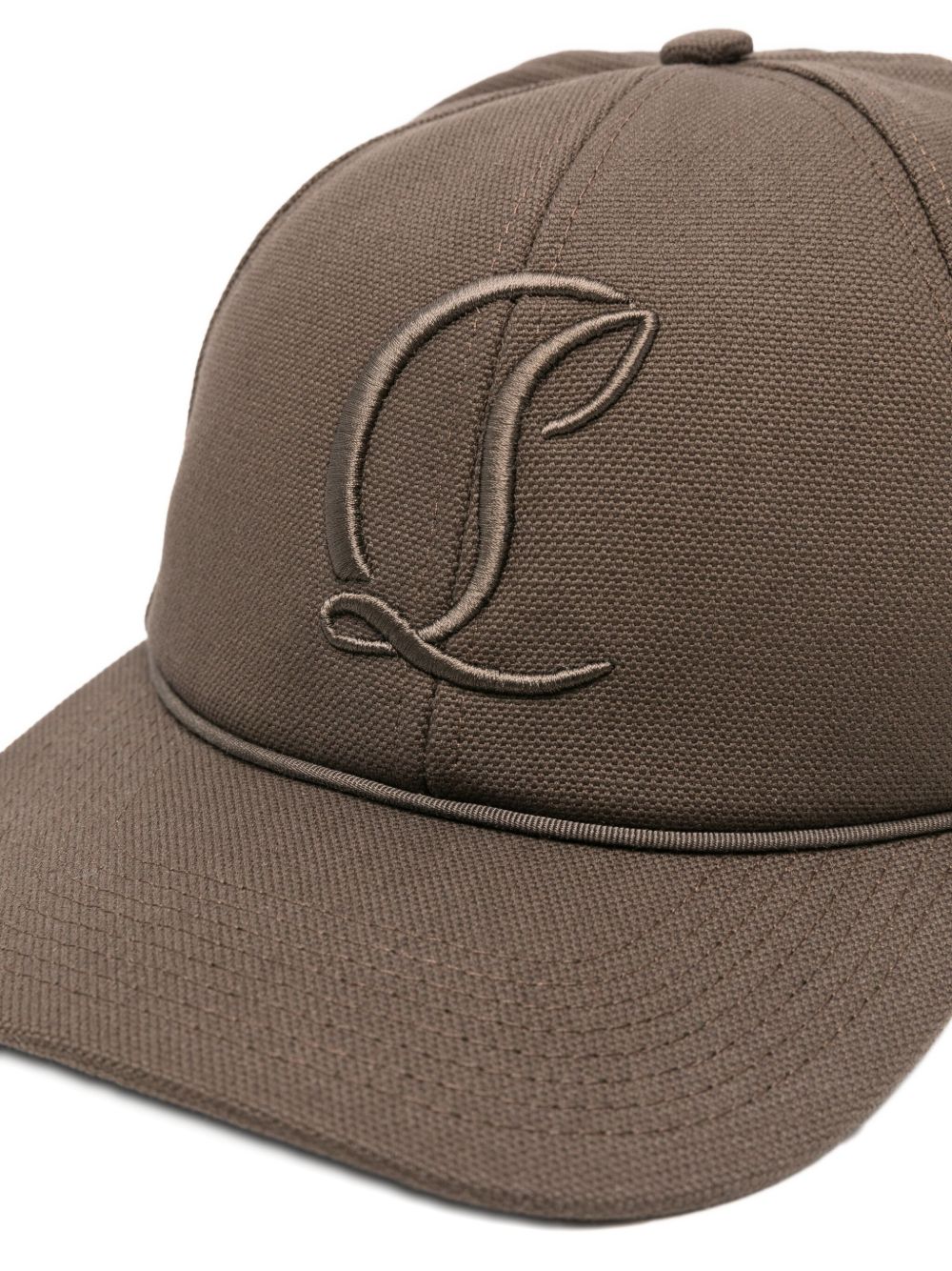 CHRISTIAN LOUBOUTIN Patent Leather Hat with Curved Peak for Men