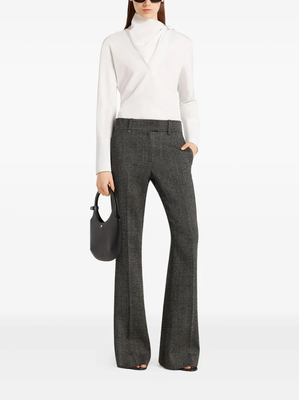 COURREGÈS Asymmetrical Cotton Blouse for Women