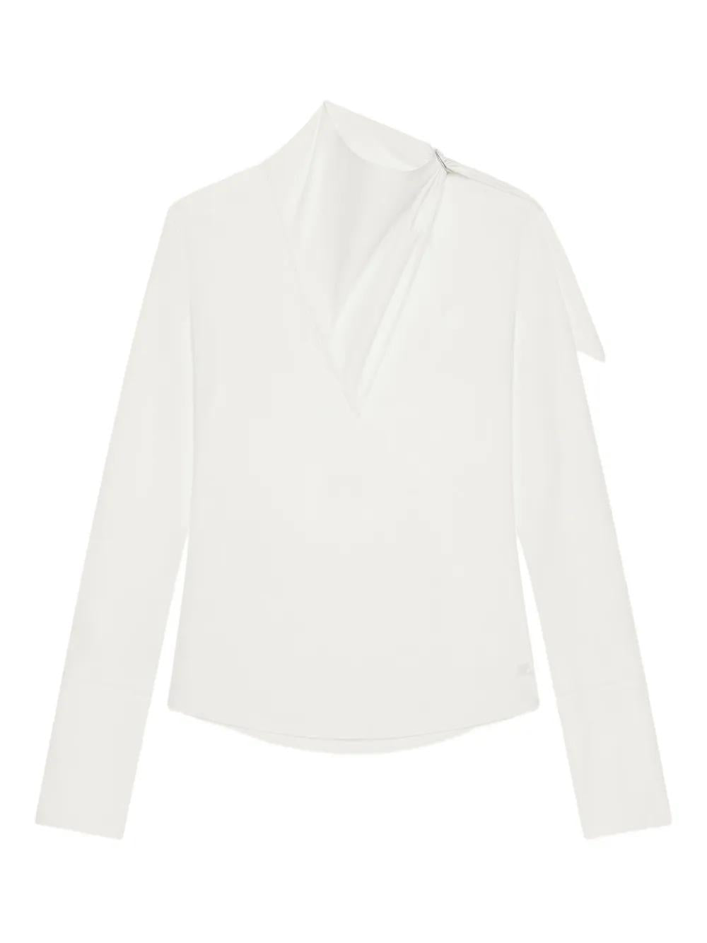 COURREGÈS Asymmetrical Cotton Blouse for Women