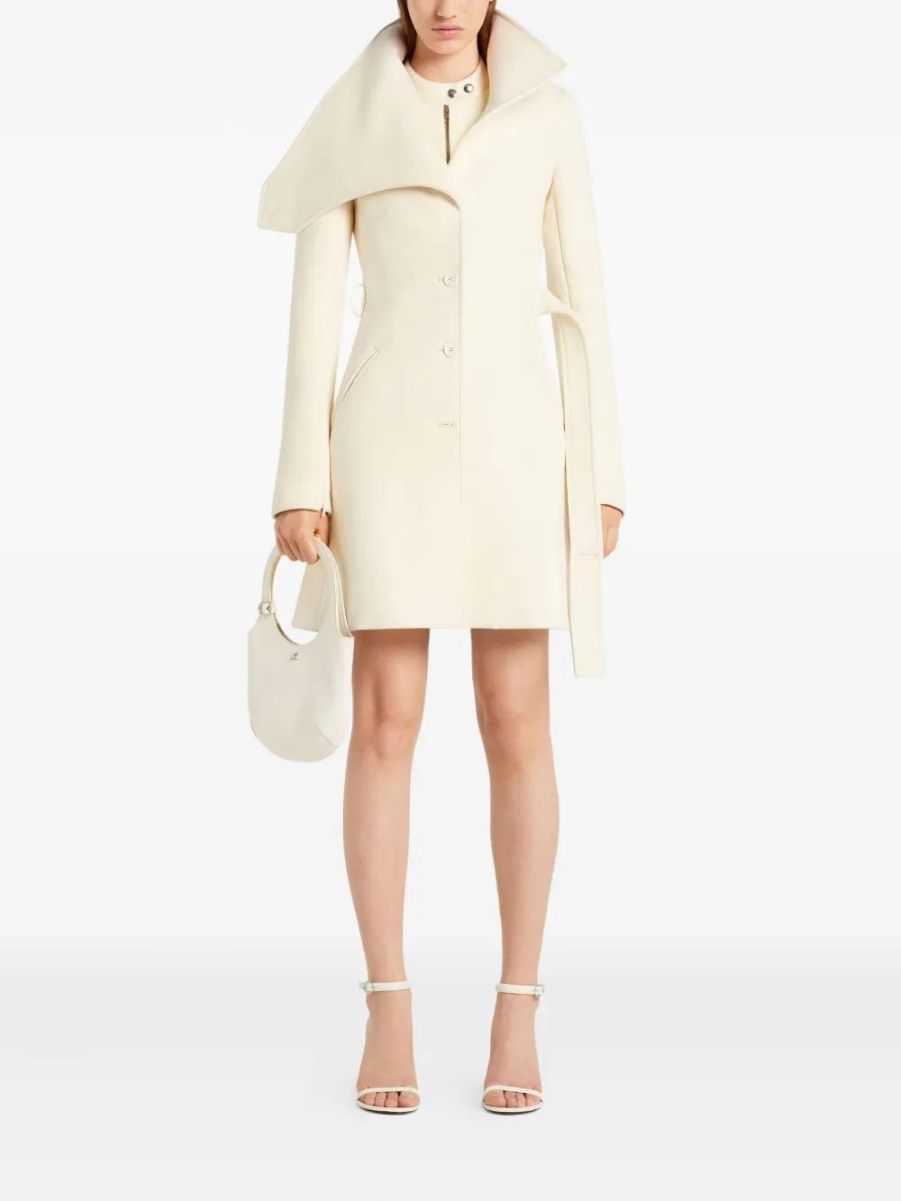 COURREGÈS Asymmetrical Collar Wool Silk Jacket