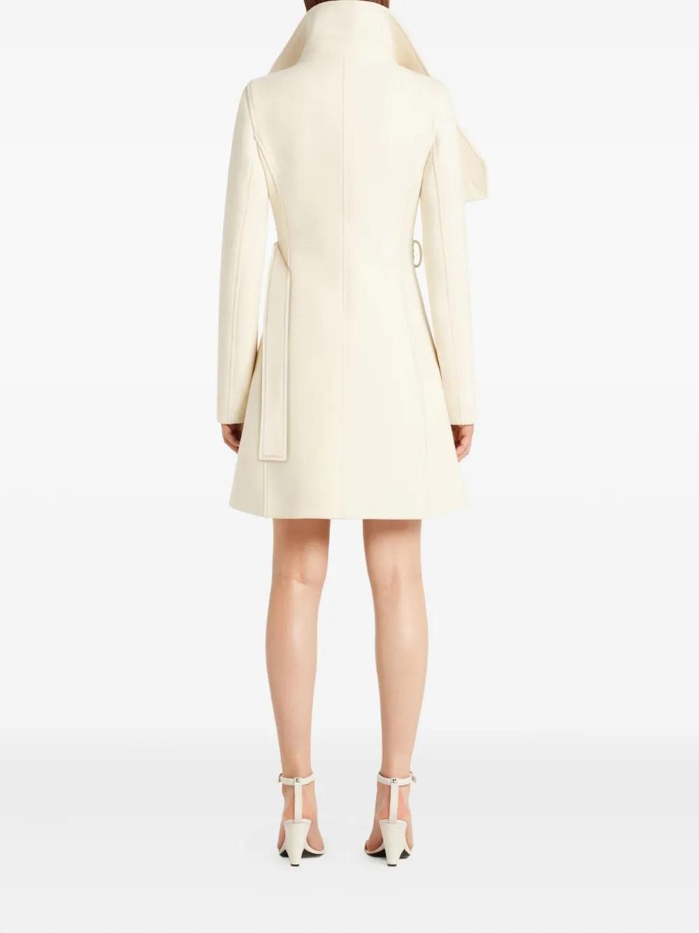 COURREGÈS Asymmetrical Collar Wool Silk Jacket