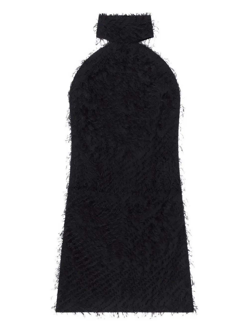 COURREGÈS Fringed Halter Neck Mini Dress