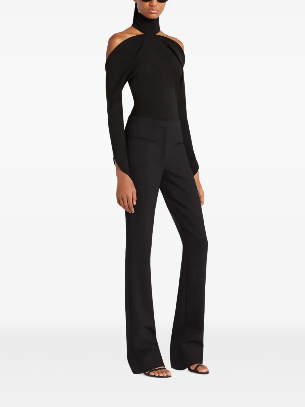 COURREGÈS High-Neck Cold-Shoulder Top