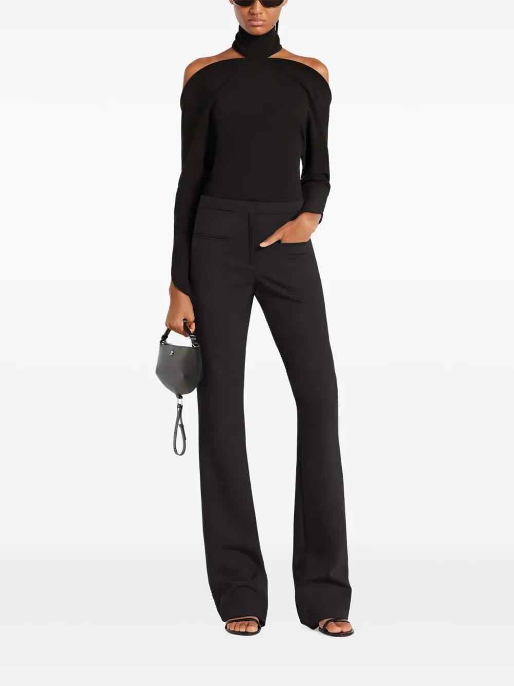 COURREGÈS High-Neck Cold-Shoulder Top