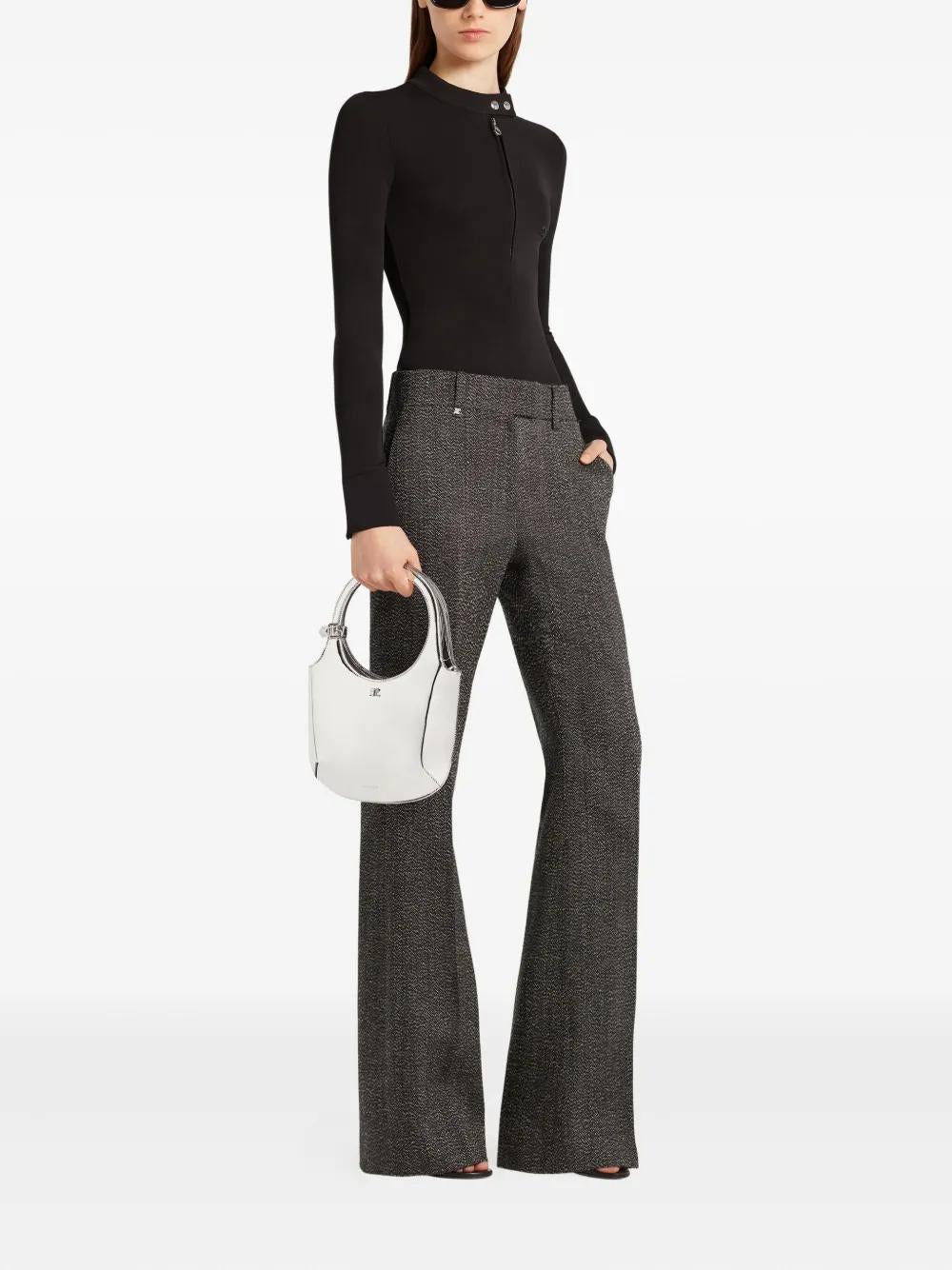 COURREGÈS Metallic Shoulder Mini Handbag