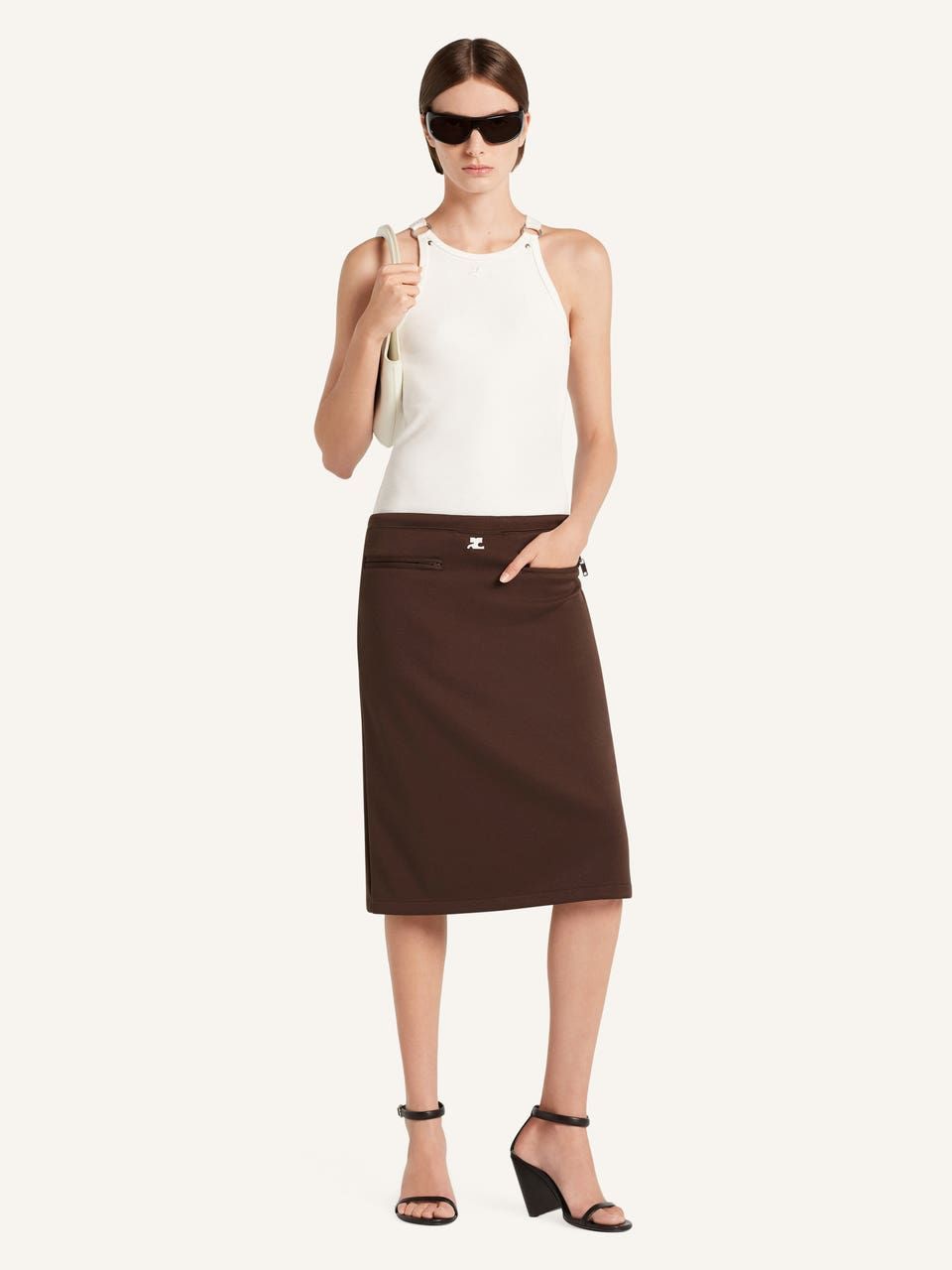 COURREGÈS Heritage Cotton Blend Top