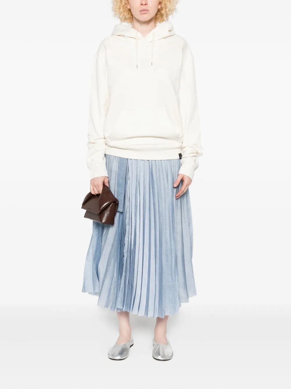 COURREGÈS Embroidered Oversized Hoodie for Women