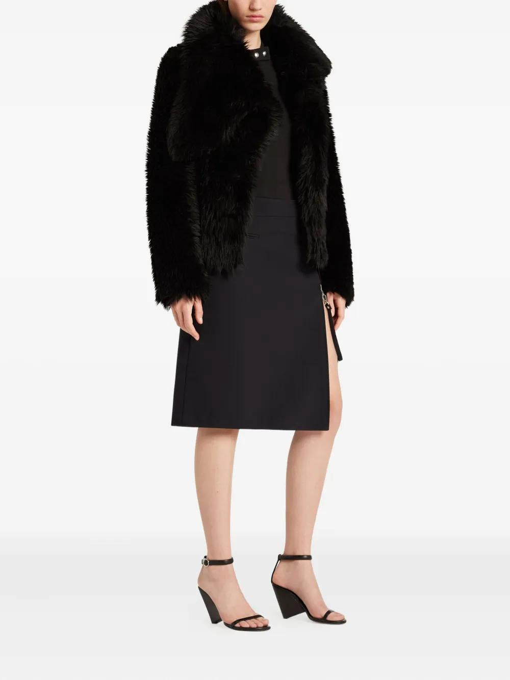 COURREGÈS Plush Cropped Short Jacket