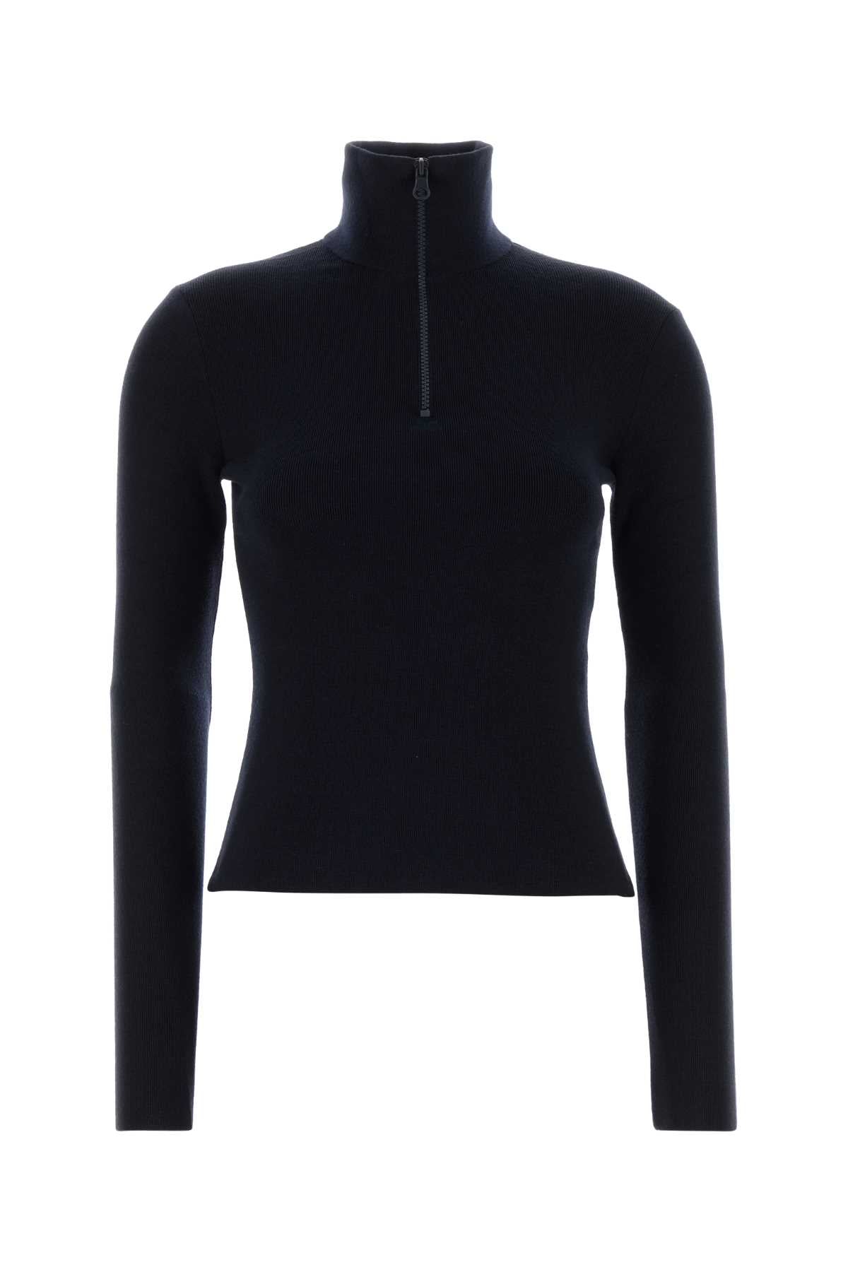COURREGÈS Wool Mockneck Zipped Sweater