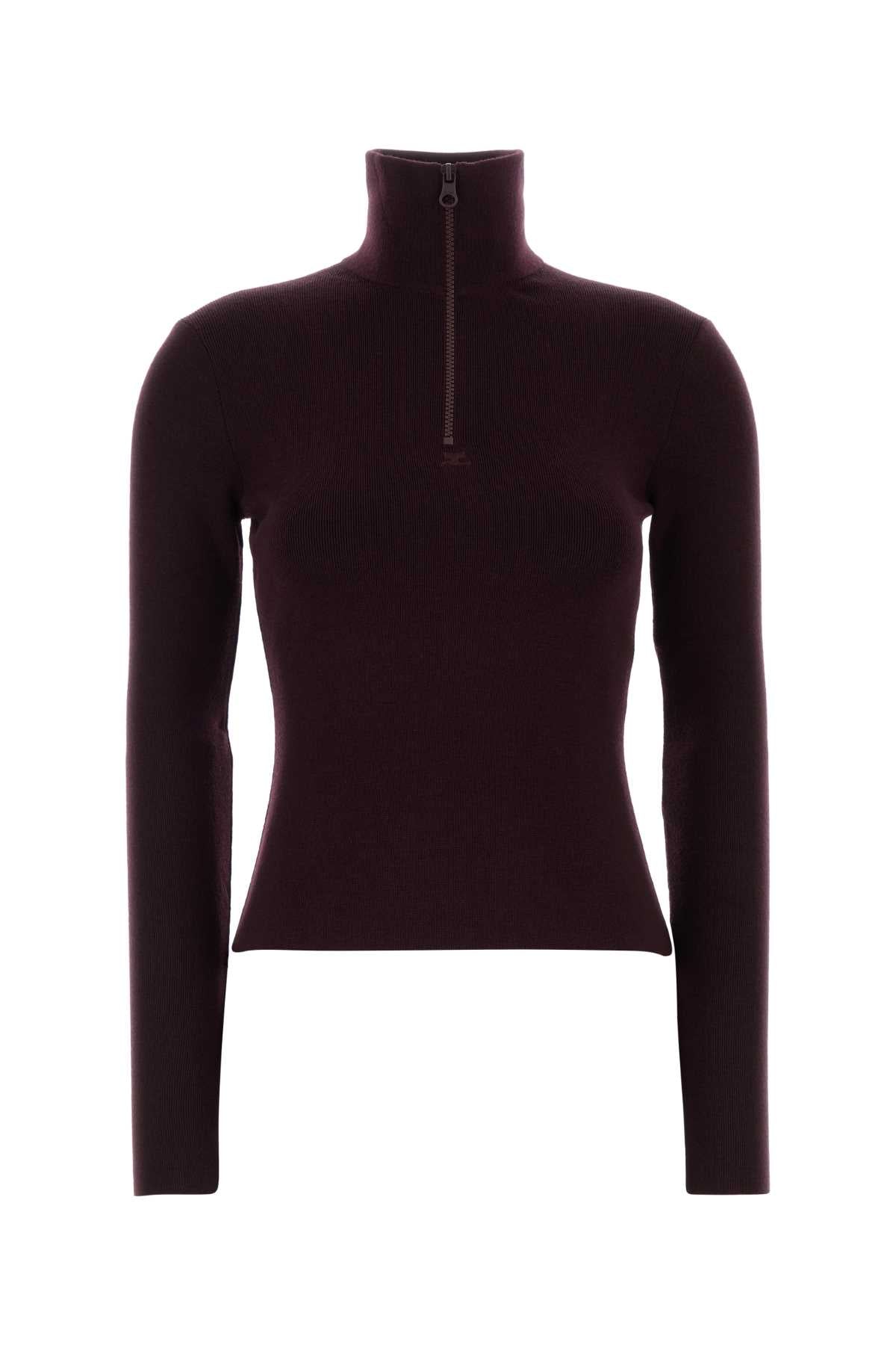 COURREGÈS Zipped Mockneck Sweater