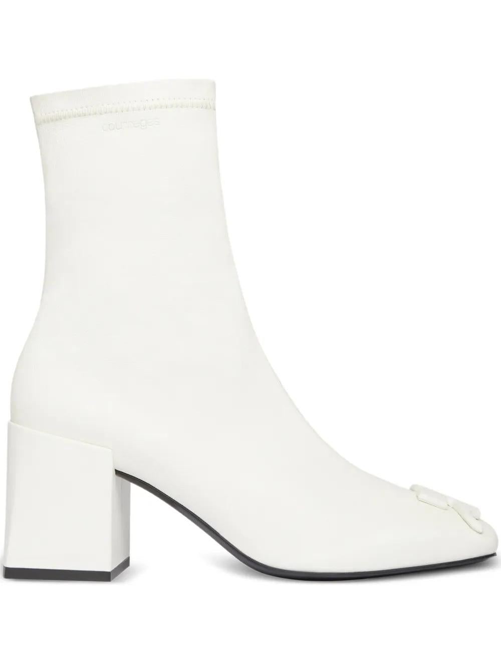 COURREGÈS 70MM Block Heel Ankle Boots