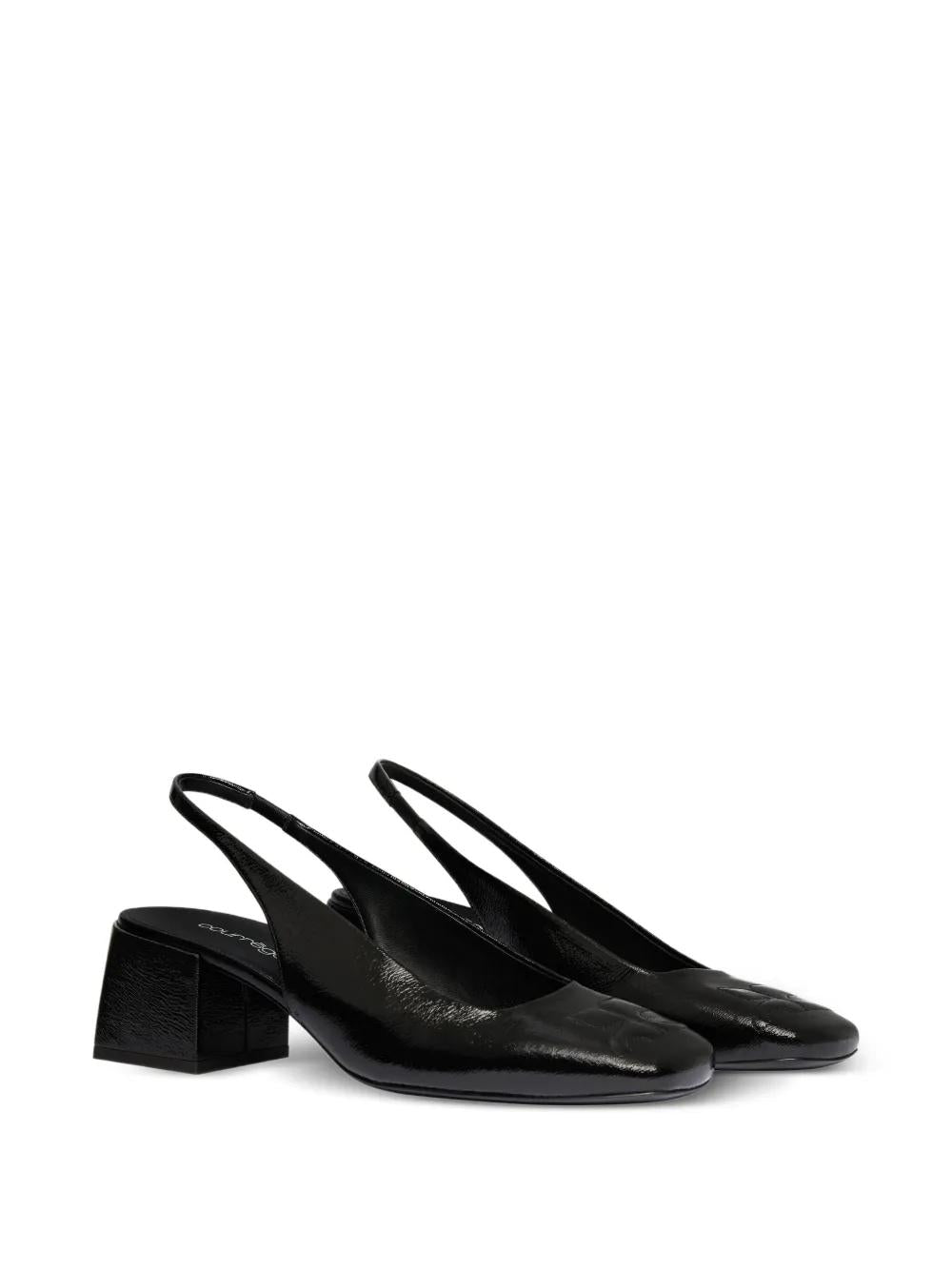 COURREGÈS 55MM Block Heel Slingback Pumps
