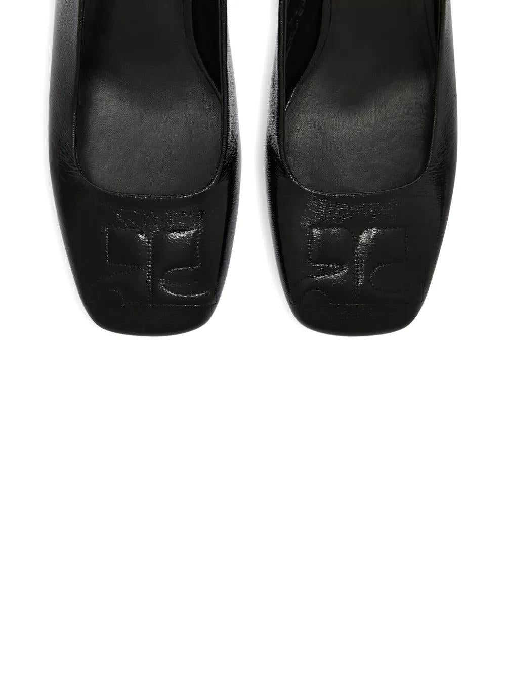 COURREGÈS 55MM Block Heel Slingback Pumps