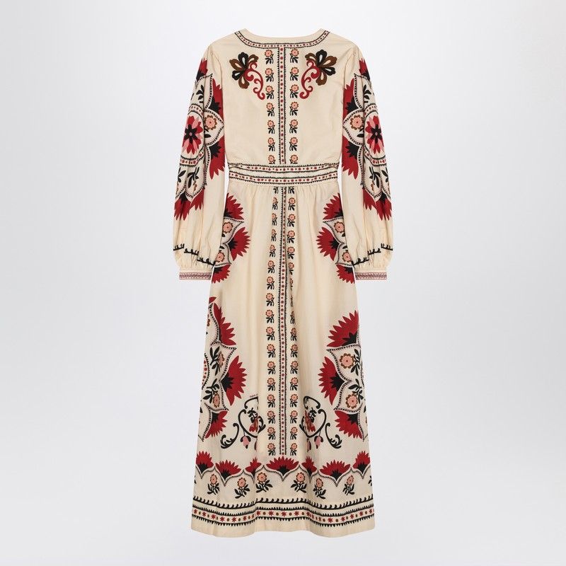 FARM RIO MIDI DRESS WITH FLORAL PRINT