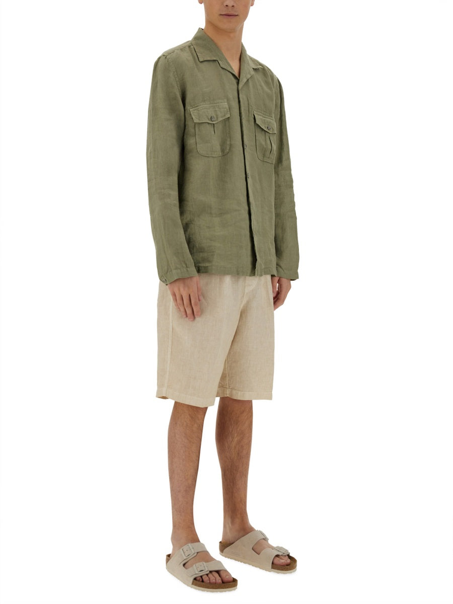 120% LINO Slim Fit Linen Shirt - Size L
