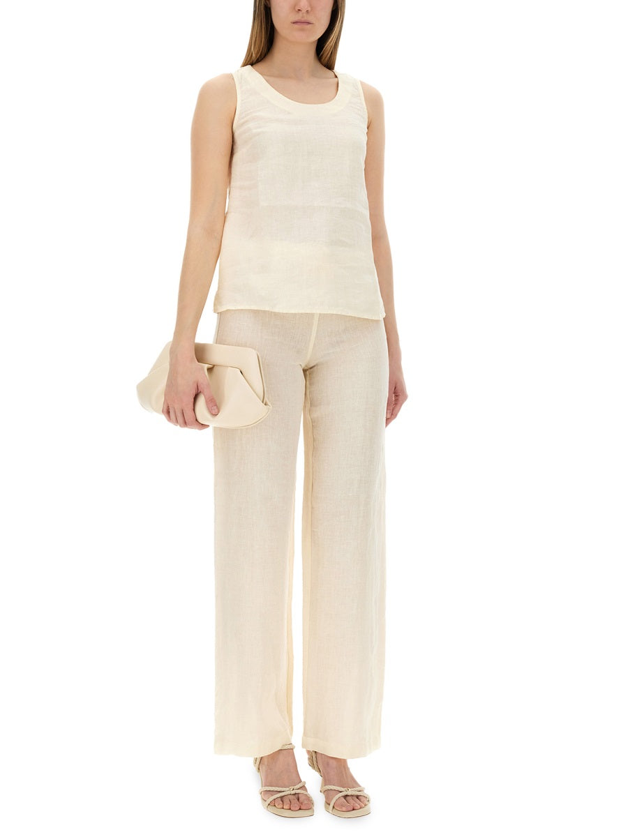 120% LINO Powder Linen Top for Women - SS25 Collection